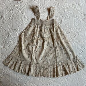 NWT Jamie Kay 5Y Organic Cotton Alyssa Dress - Bonnie Almond Peach